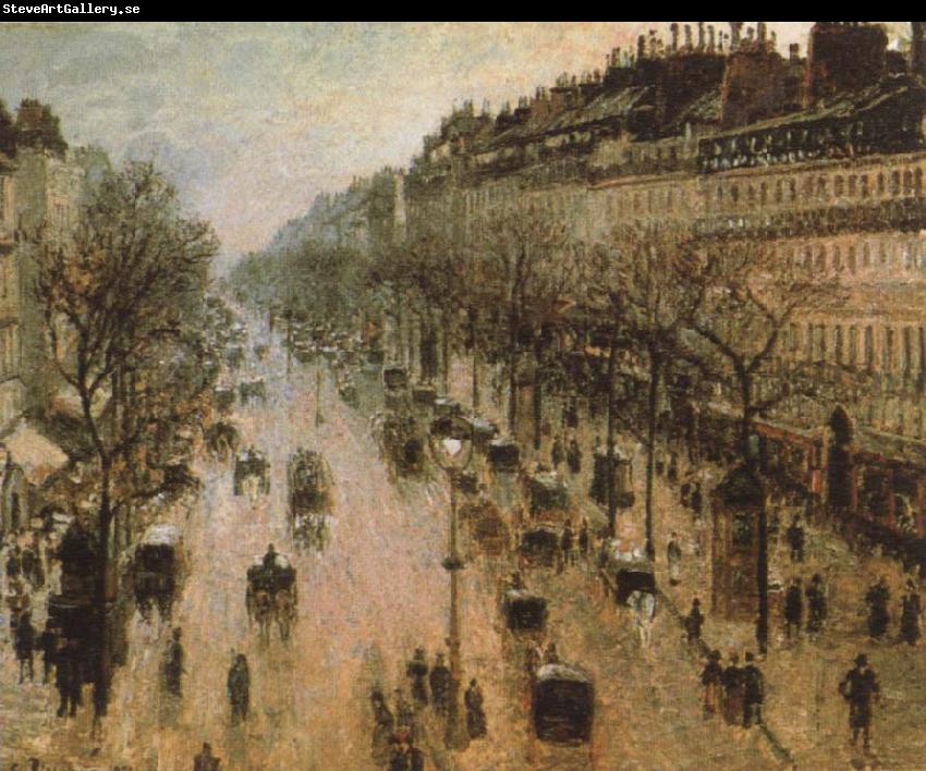 Camille Pissarro The Boulevard Montmartre on a Winter Morning